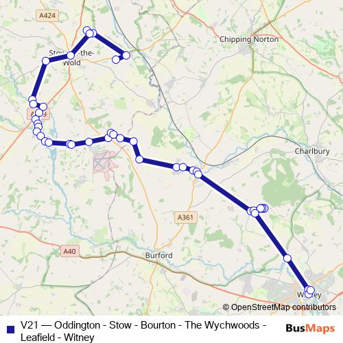 V21 bus Line Map