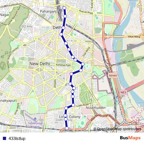 433lstlup bus Line Map