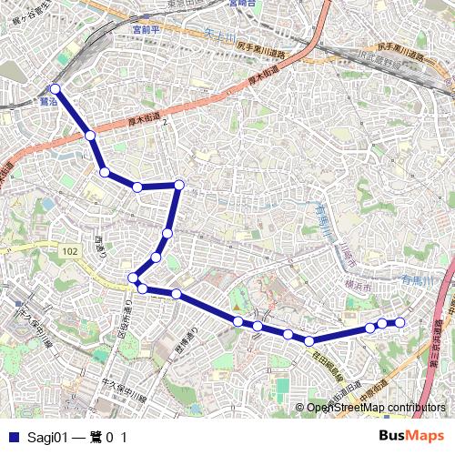 Sagi01 bus Line Map