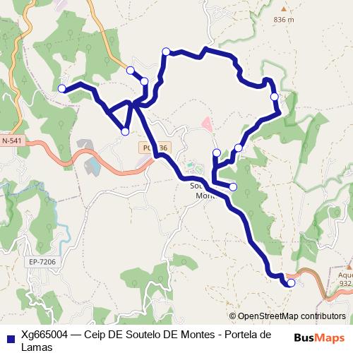 Xg665004 bus Line Map