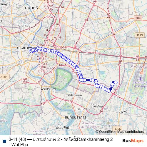 3-11 (48) bus Line Map