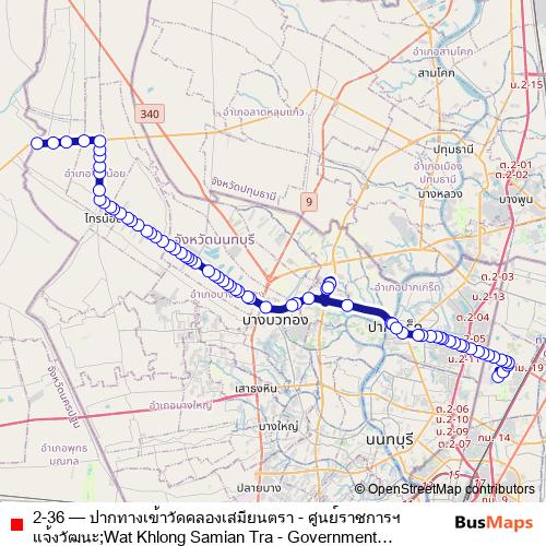 2-36 bus Line Map