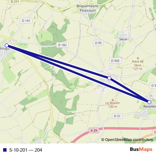 5-10-201 bus Line Map