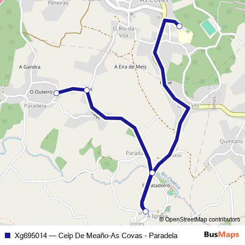 Xg695014 bus Line Map