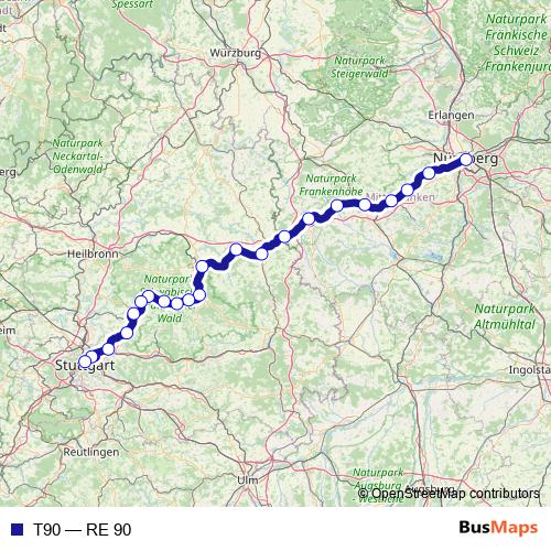 T90 rail Line Map