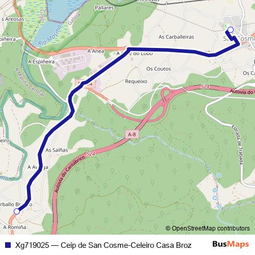 Xg719025 bus Line Map