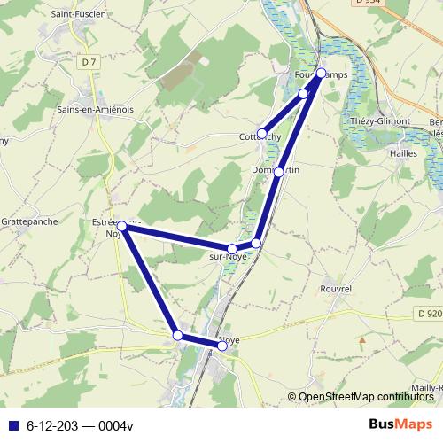 6-12-203 bus Line Map