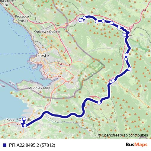 PR A22 8495 2 (57812) bus Line Map