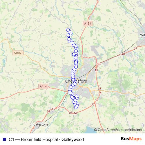 C1 bus Line Map