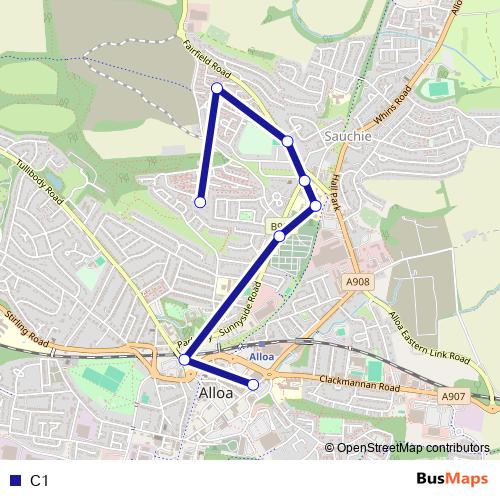 C1 bus Line Map