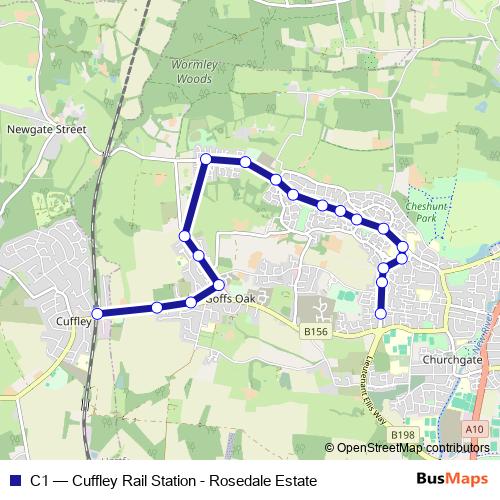 C1 bus Line Map
