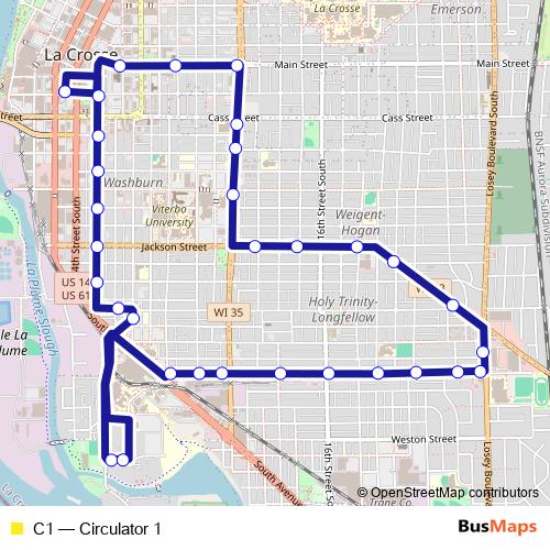 C1 bus Line Map