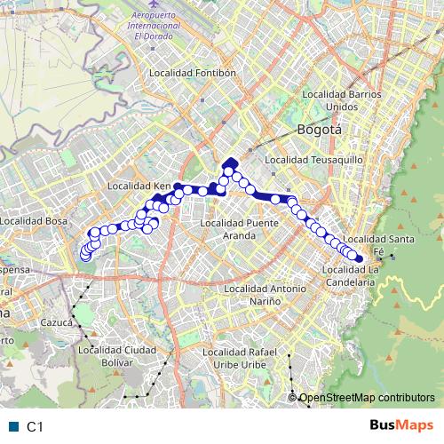 C1 bus Line Map