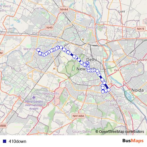 410down bus Line Map