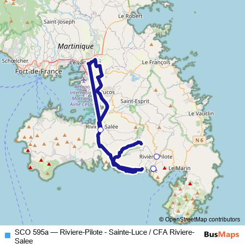 SCO 595a bus Line Map