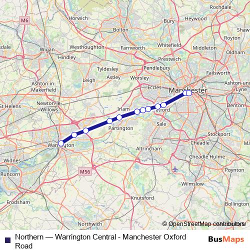 Northern rail Line Map