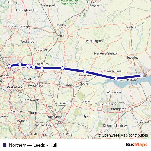 Northern rail Line Map