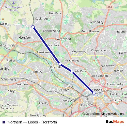 Northern rail Line Map