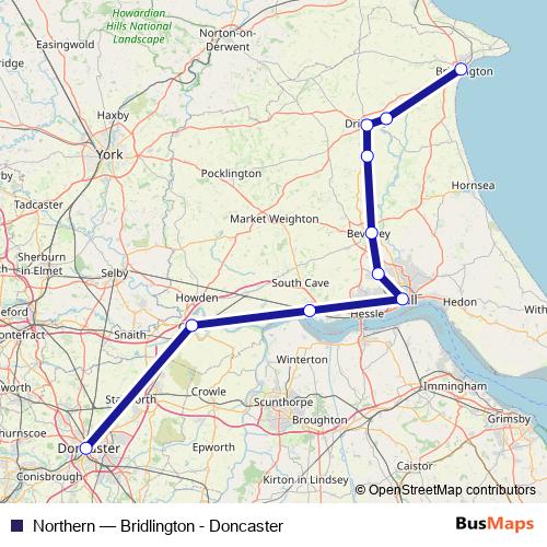 Northern rail Line Map