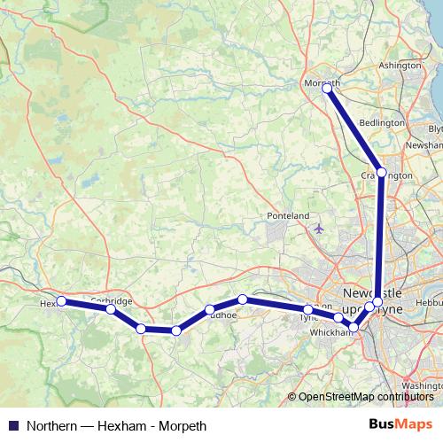 Northern rail Line Map