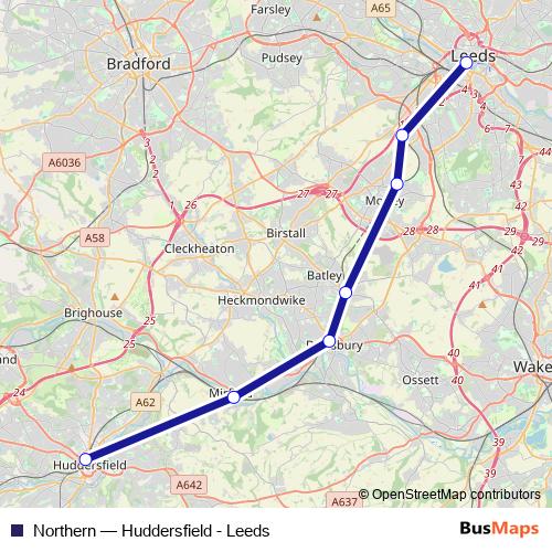 Northern rail Line Map