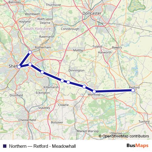 Northern rail Line Map
