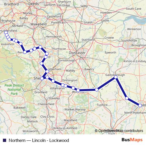 Northern rail Line Map