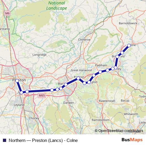 Northern rail Line Map