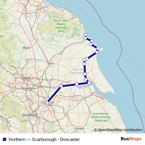 Northern rail Line Map