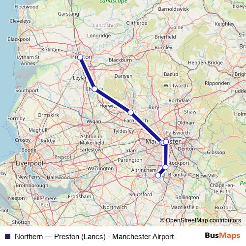Northern rail Line Map