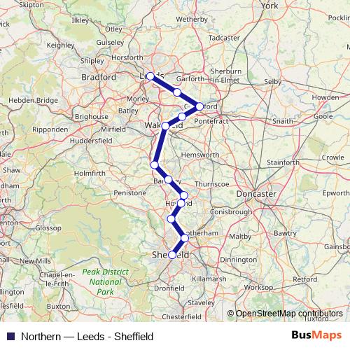 Northern rail Line Map