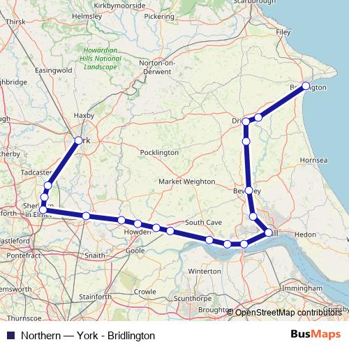 Northern rail Line Map