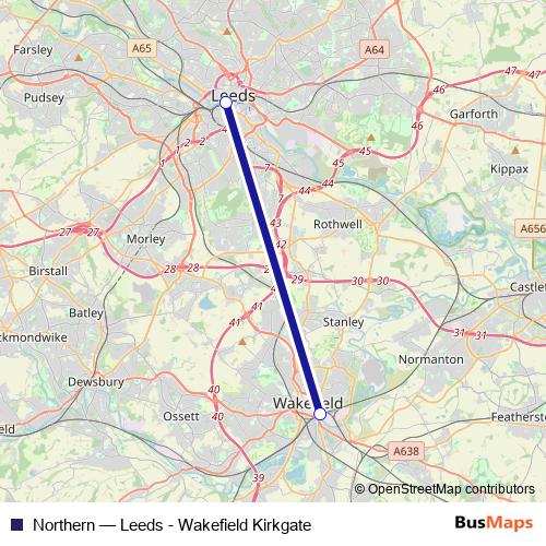 Northern rail Line Map