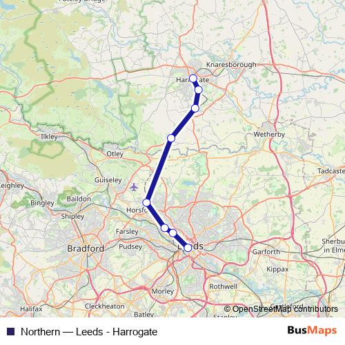 Northern rail Line Map