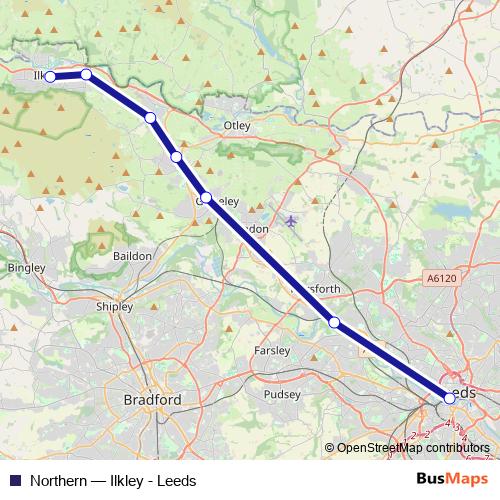 Northern rail Line Map