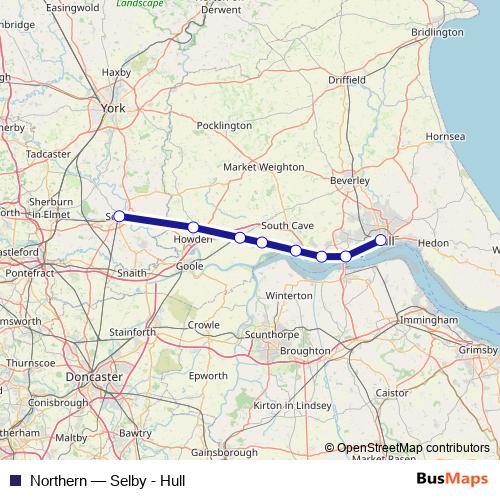 Northern rail Line Map