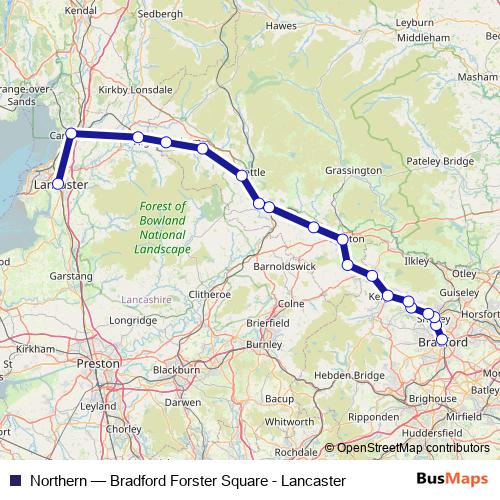 Northern rail Line Map