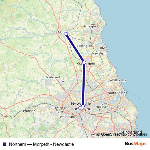 Northern rail Line Map