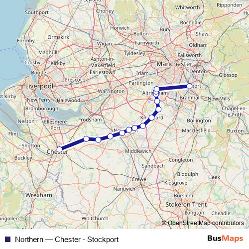 Northern rail Line Map