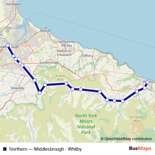 Northern rail Line Map