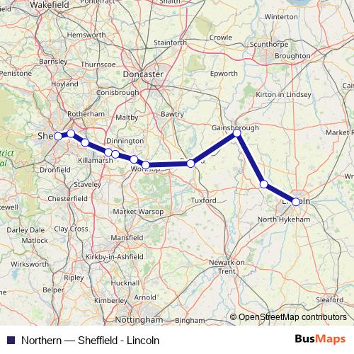 Northern rail Line Map