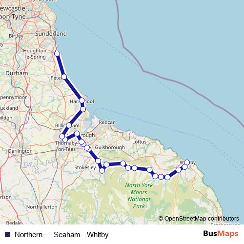 Northern rail Line Map