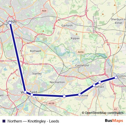 Northern rail Line Map