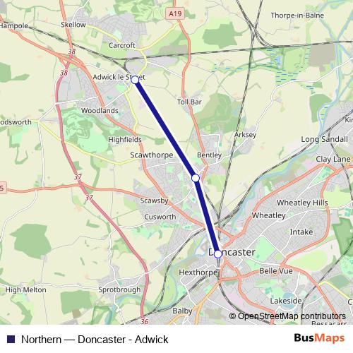 Northern rail Line Map