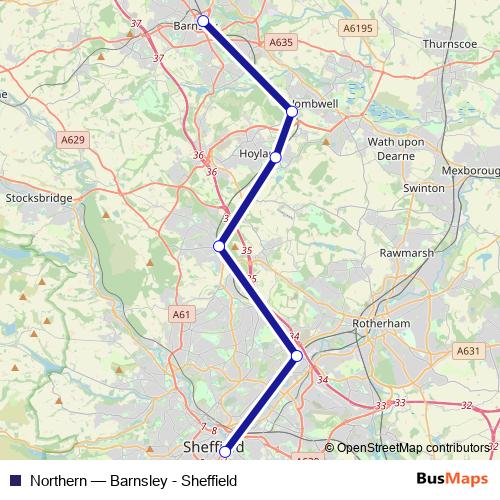Northern rail Line Map