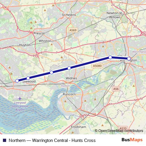 Northern rail Line Map