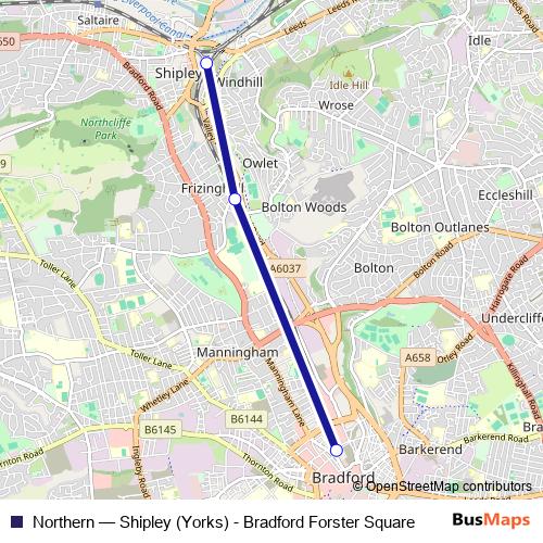 Northern rail Line Map