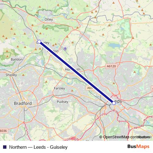 Northern rail Line Map