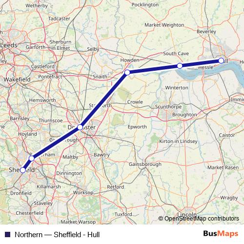 Northern rail Line Map