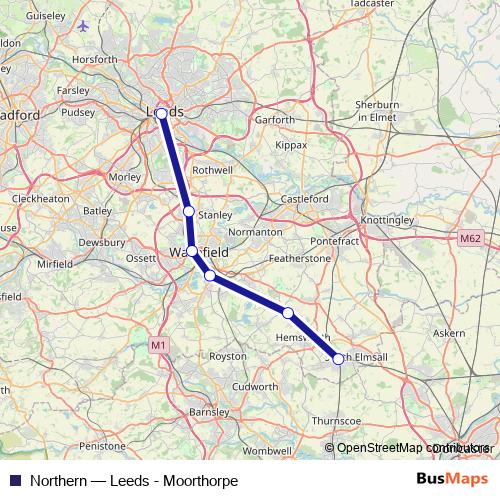 Northern rail Line Map